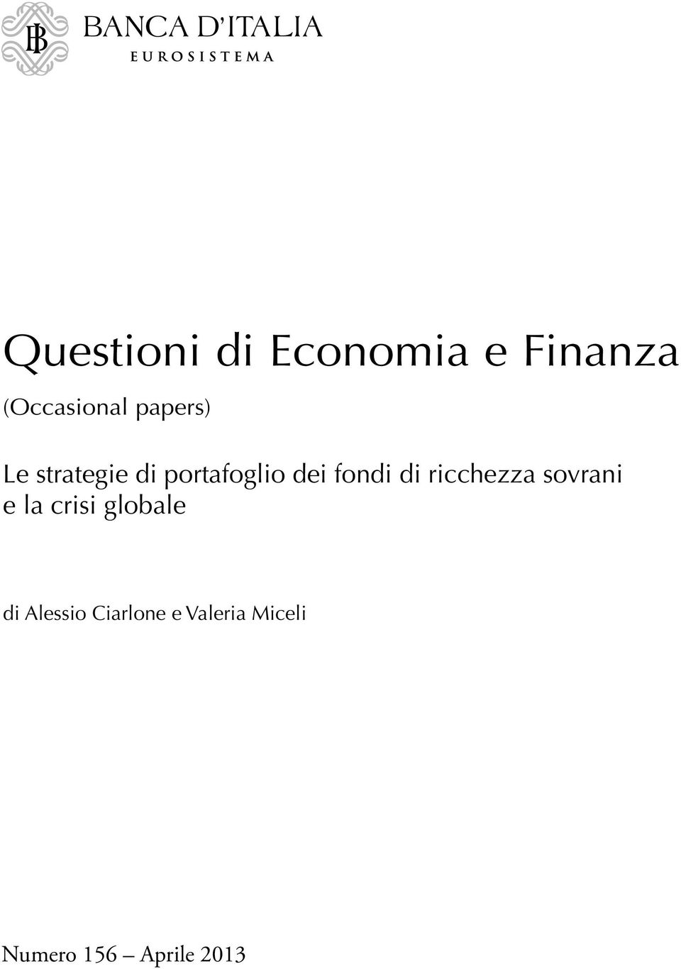 di ricchezza sovrani e la crisi globale di