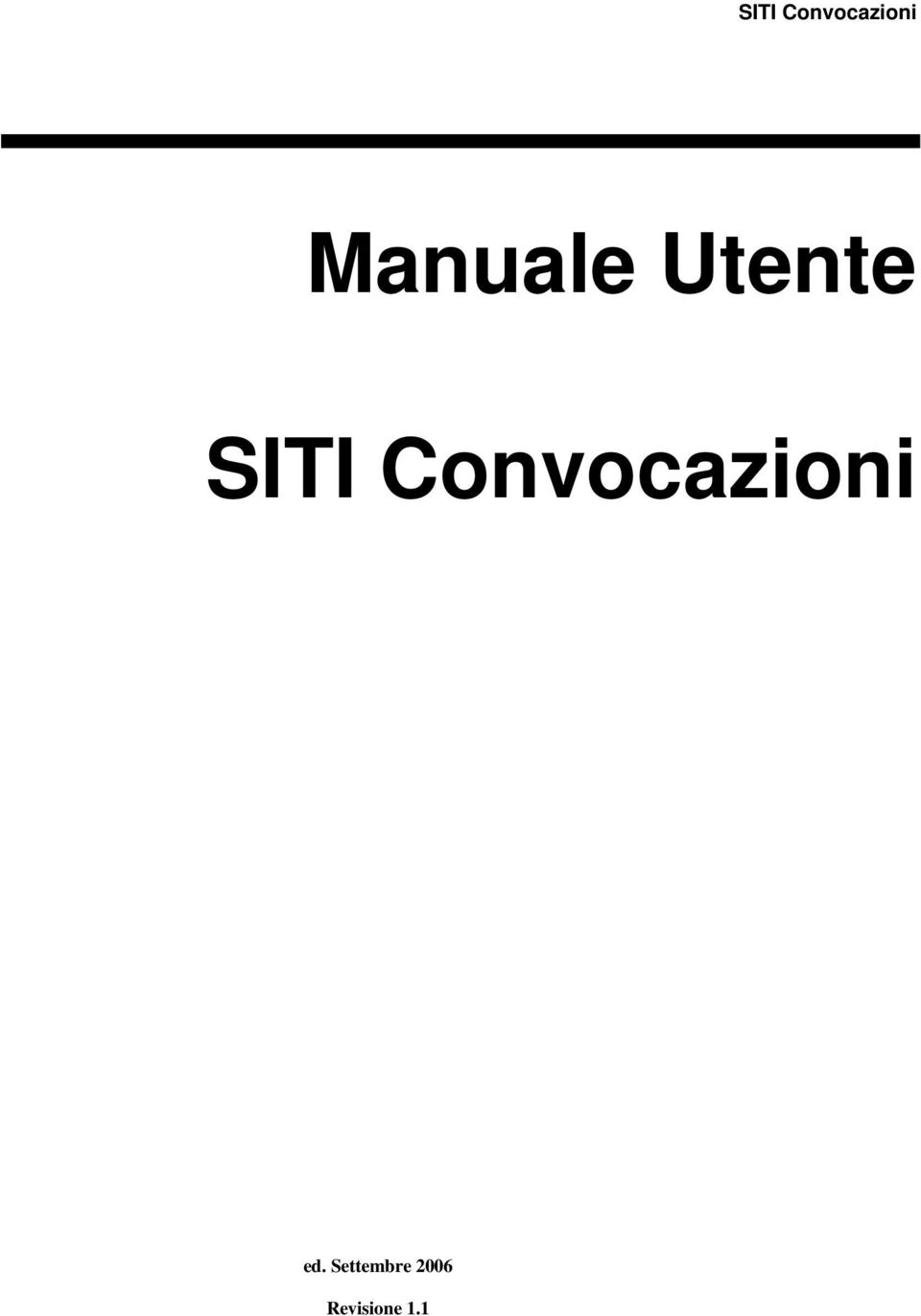 Convocazioni ed.