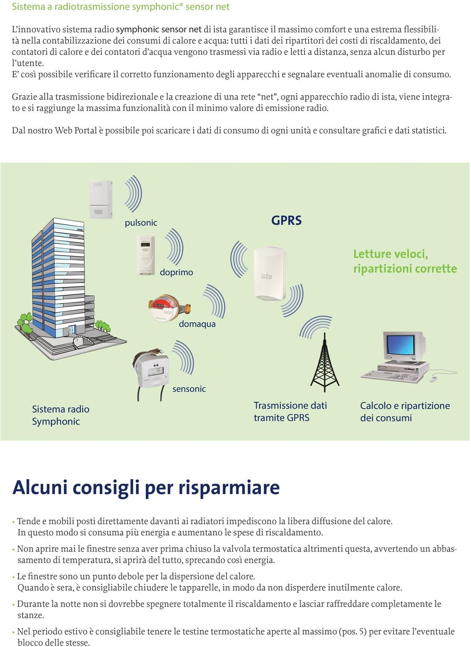 utente. E così possibile verificare il corretto funzionamento degli apparecchi e segnalare eventuali anomalie di consumo.