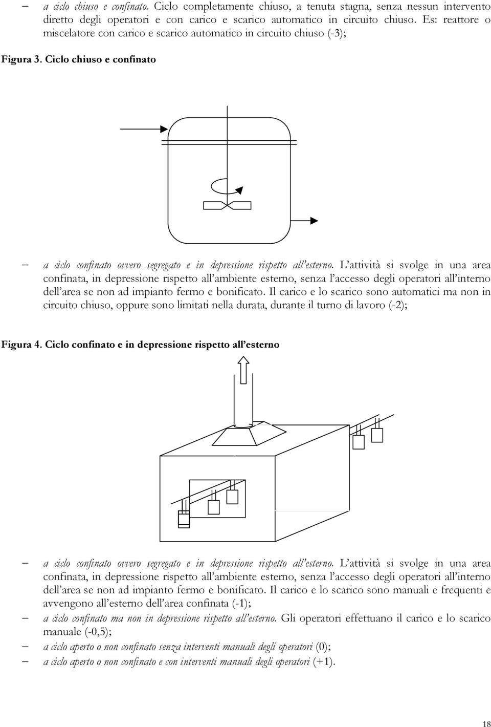 L attività si svolge in una area confinata, in depressione rispetto all ambiente esterno, senza l accesso degli operatori all interno dell area se non ad impianto fermo e bonificato.