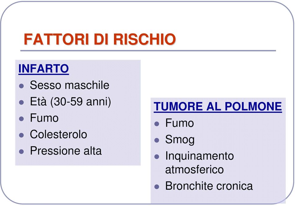 Colesterolo Pressione alta TUMORE AL