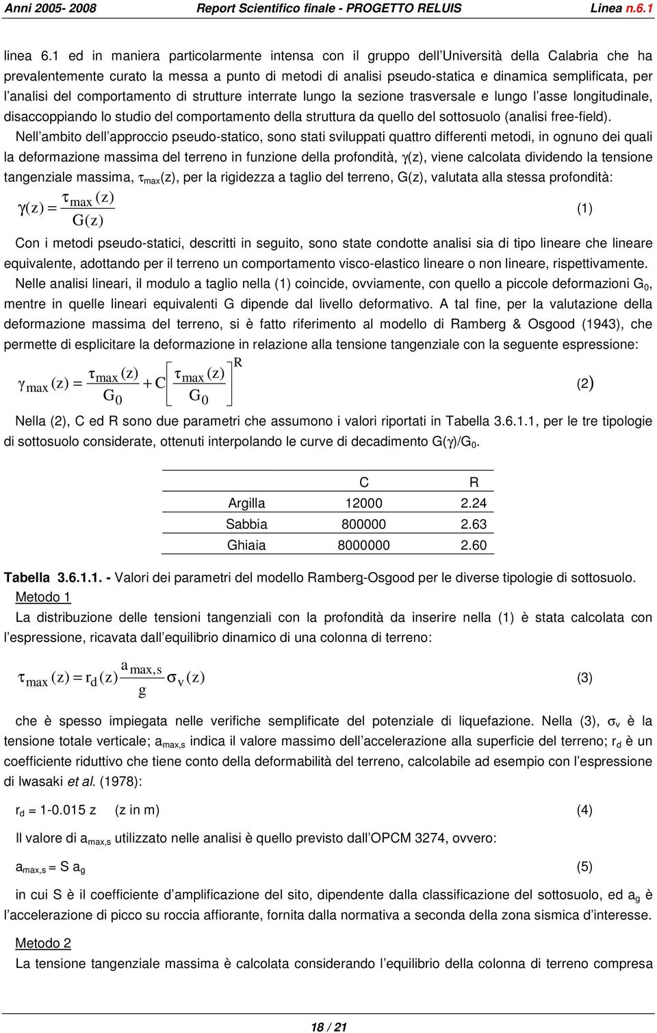 analisi del comportamento di strutture interrate lungo la sezione trasversale e lungo l asse longitudinale, disaccoppiando lo studio del comportamento della struttura da quello del sottosuolo