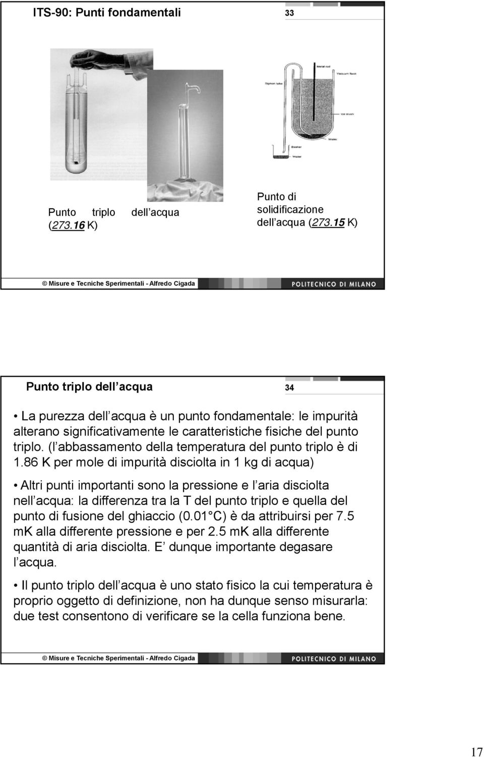 (l abbassamento della temperatura del punto triplo è di 1.