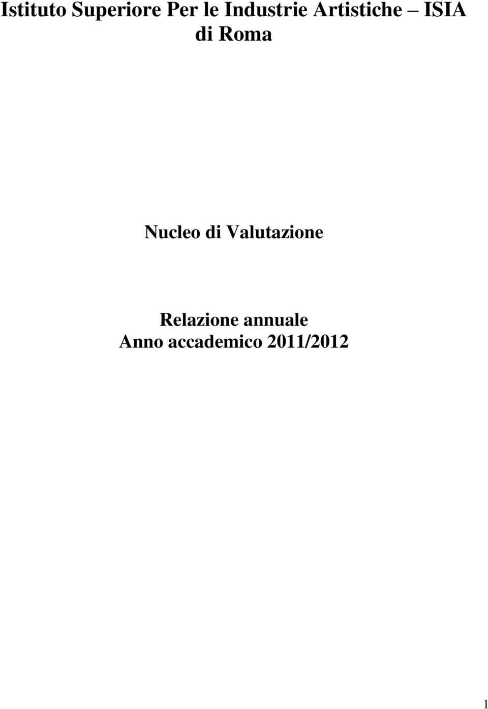 Roma Nucleo di Valutazione