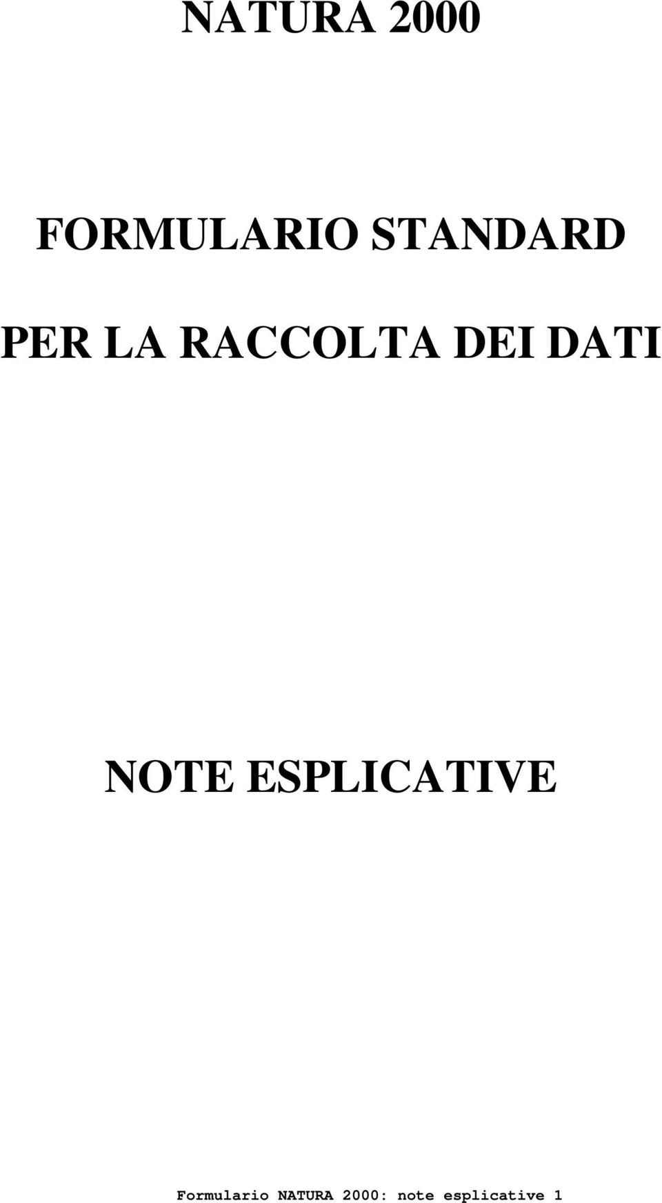 DATI NOTE ESPLICATIVE