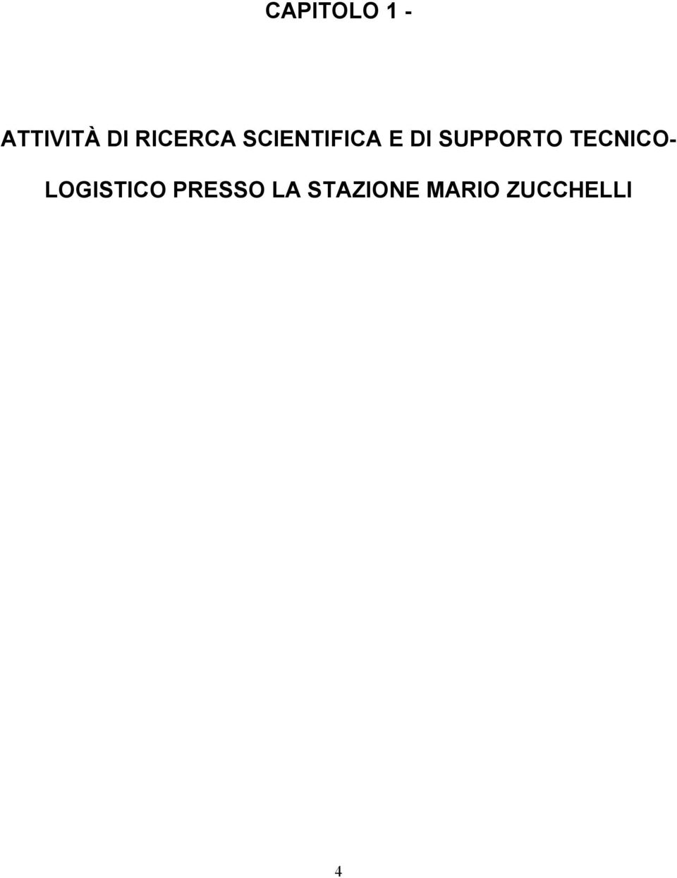 SUPPORTO TECNICO- LOGISTICO