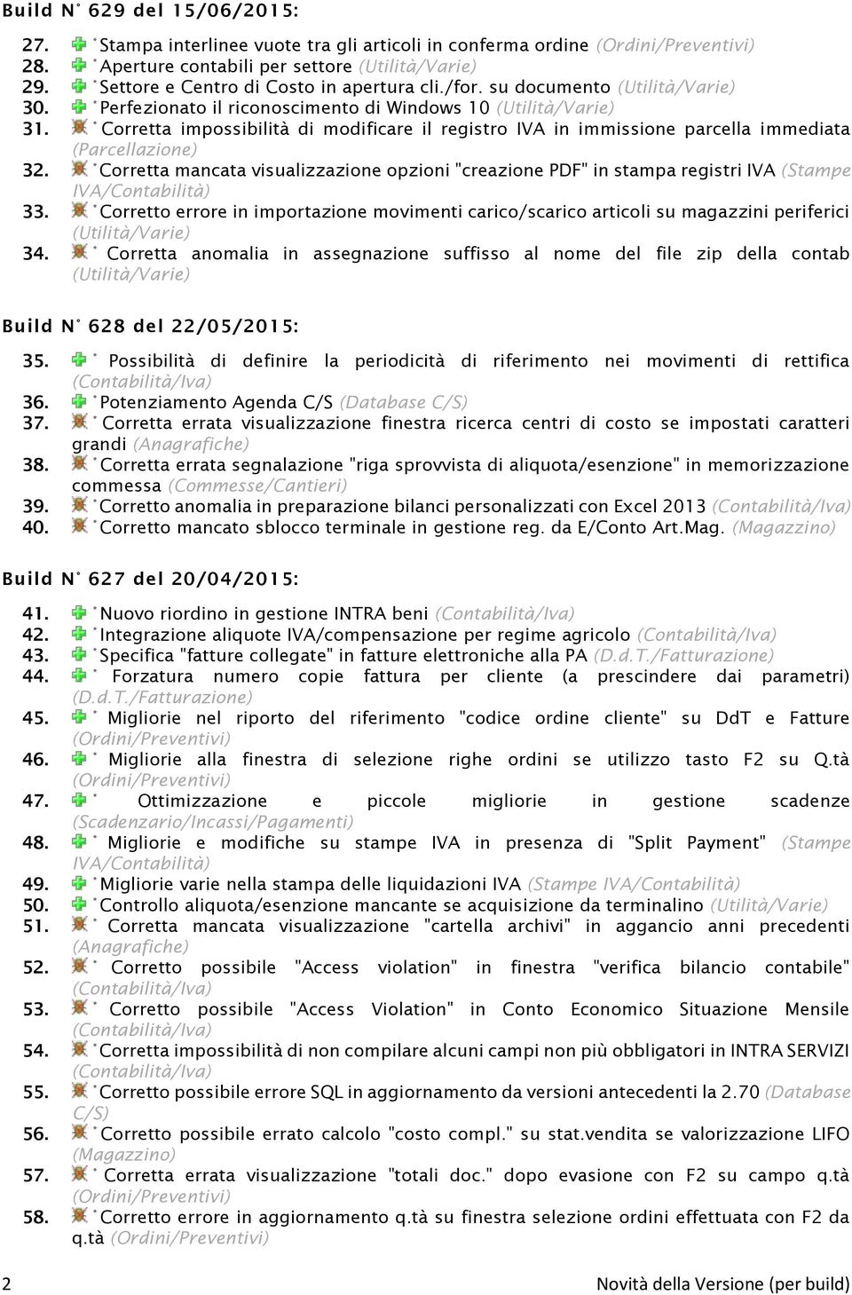 Corretta impossibilità di modificare il registro IVA in immissione parcella immediata (Parcellazione) 32.