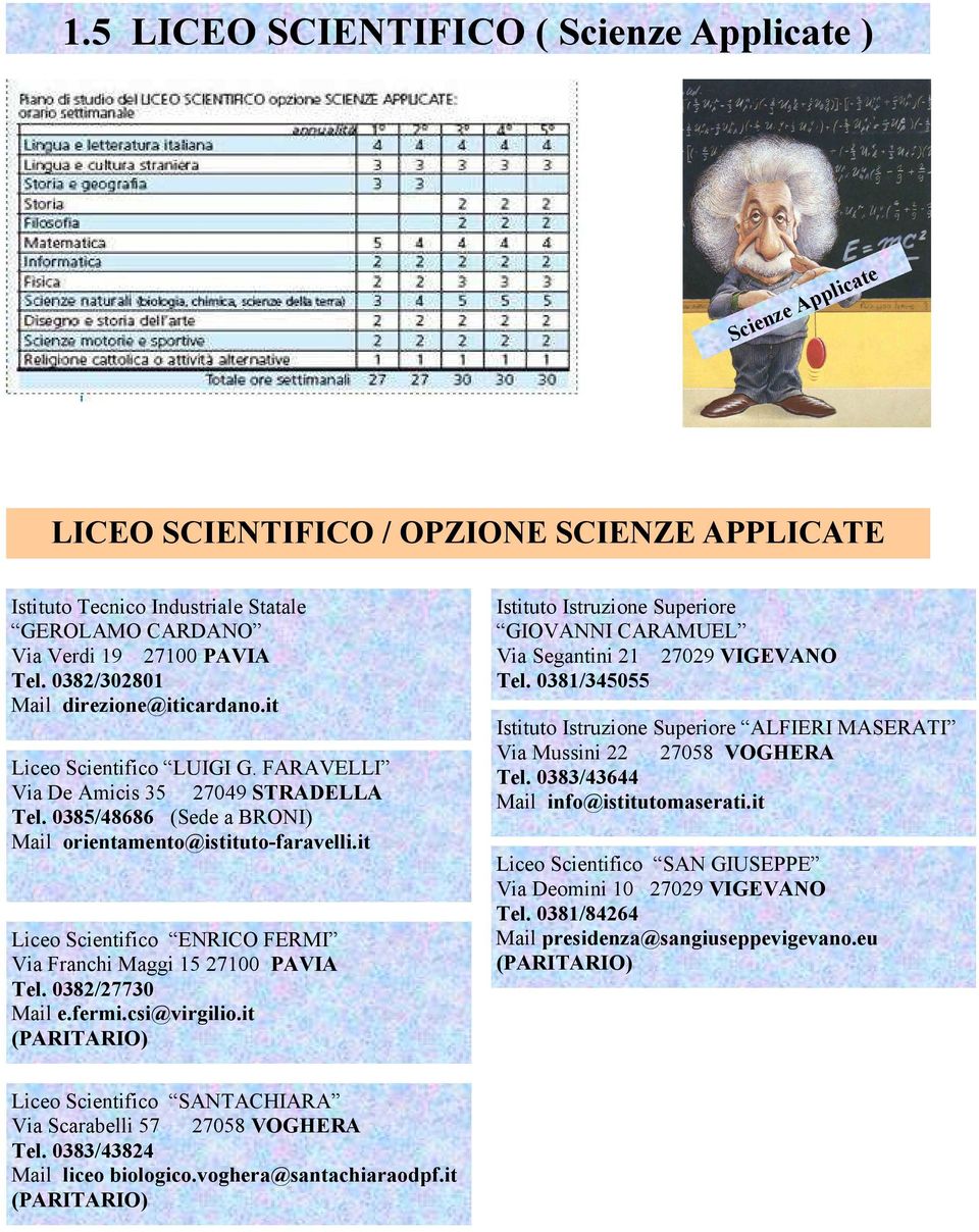 it Liceo Scientifico ENRICO FERMI Via Franchi Maggi 15 27100 PAVIA Tel. 0382/27730 Mail e.fermi.csi@virgilio.