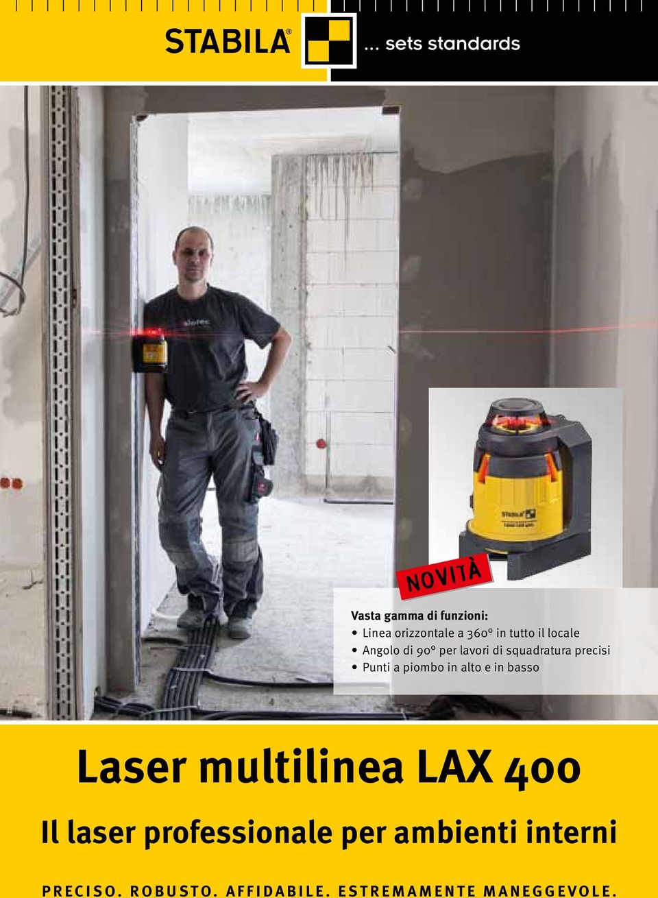 piombo in alto e in basso Laser multilinea LAX 400 Il laser professionale