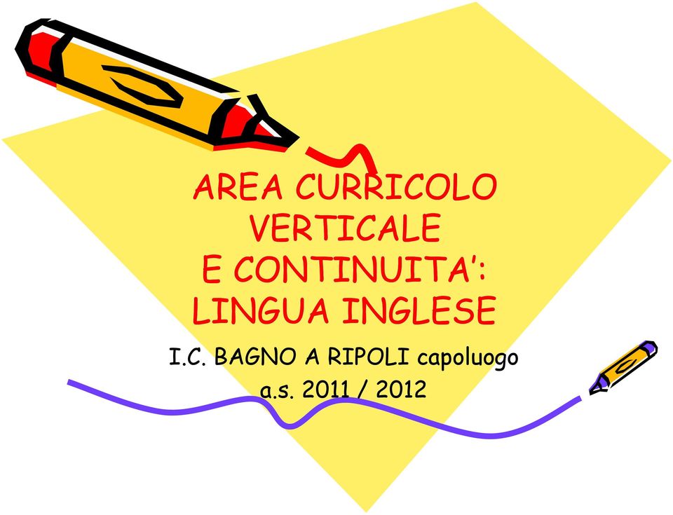 INGLESE I.C.