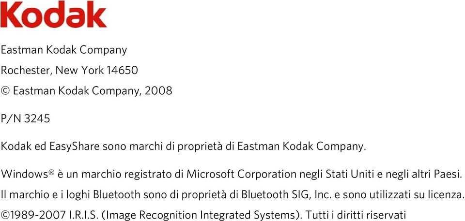 Windows è un marchio registrato di Microsoft Corporation negli Stati Uniti e negli altri Paesi.