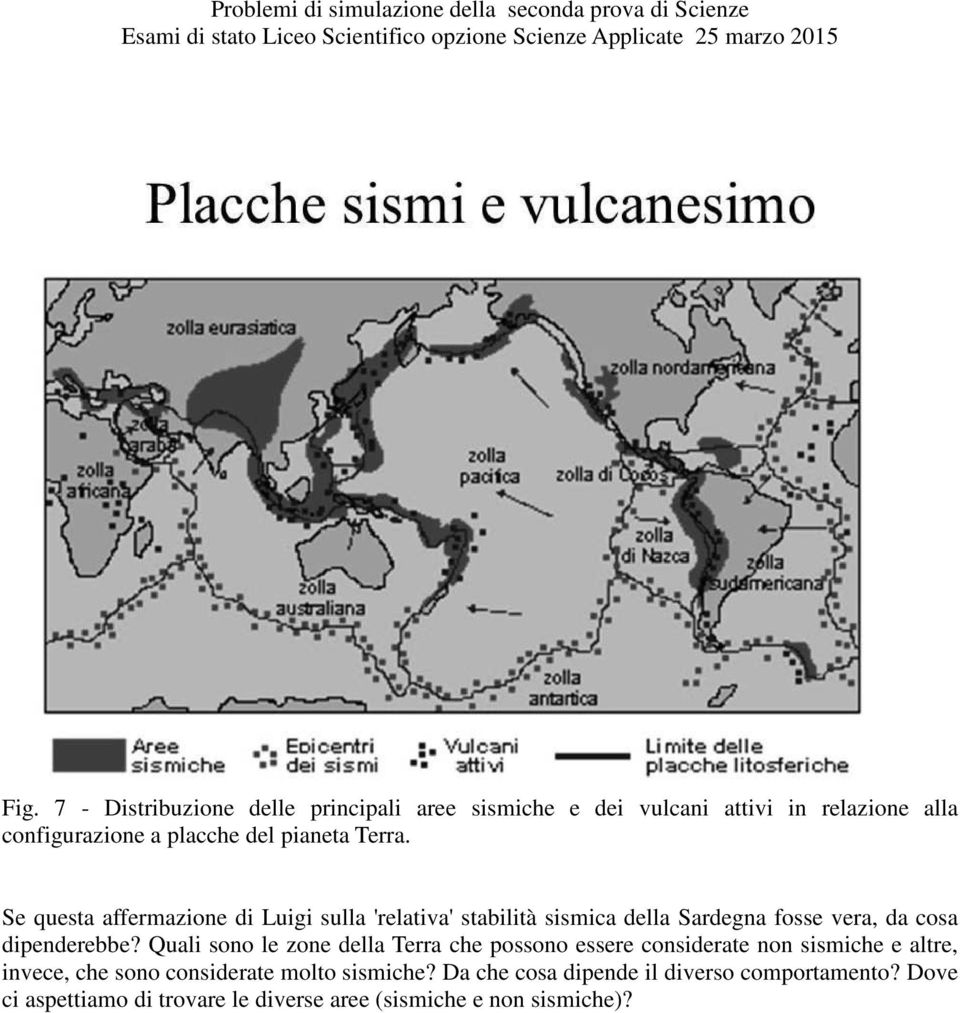 Se questa affermazione di Luigi sulla 'relativa' stabilità sismica della Sardegna fosse vera, da cosa dipenderebbe?