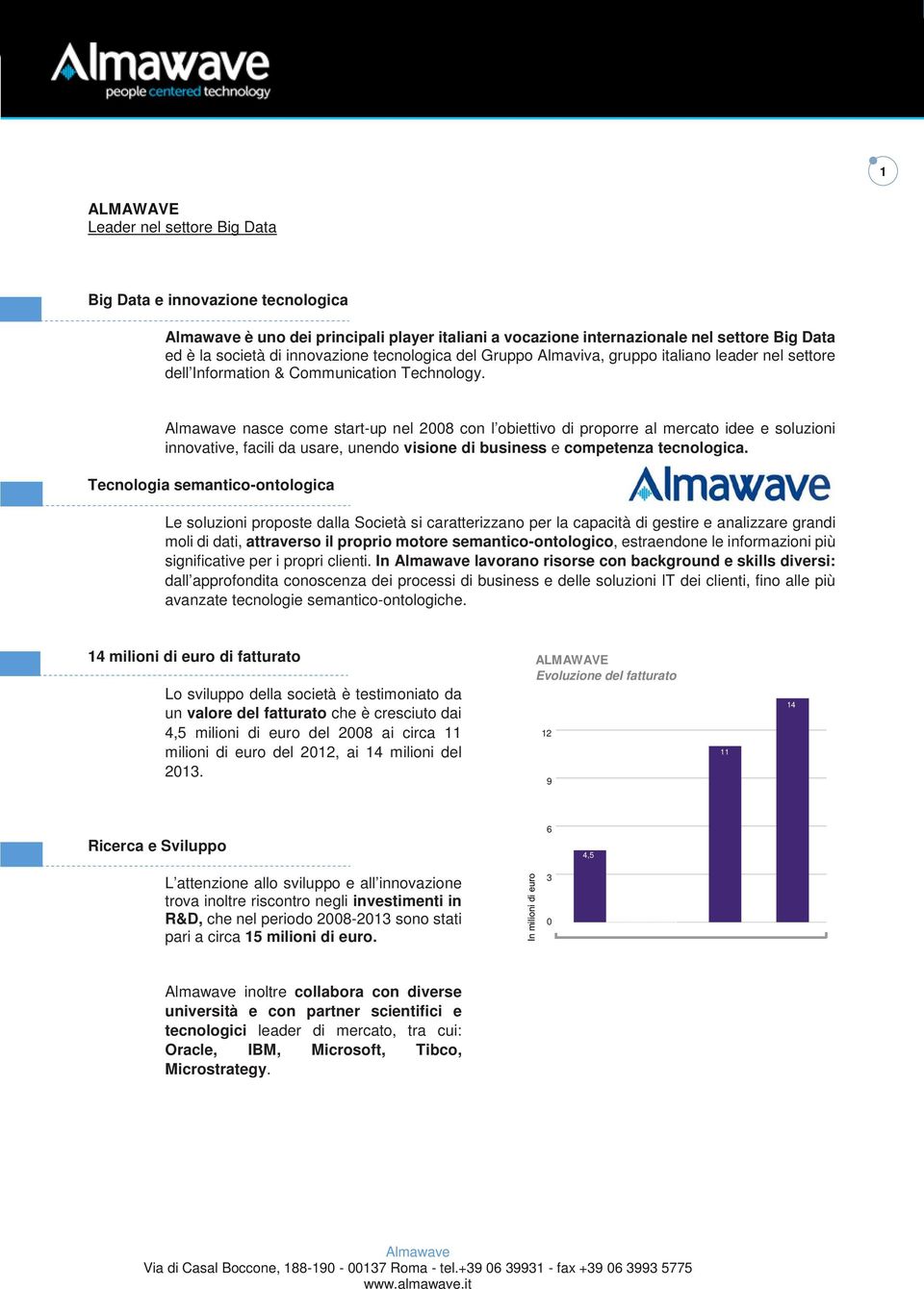 nasce come start-up nel 2008 con l obiettivo di proporre al mercato idee e soluzioni innovative, facili da usare, unendo visione di business e competenza tecnologica.