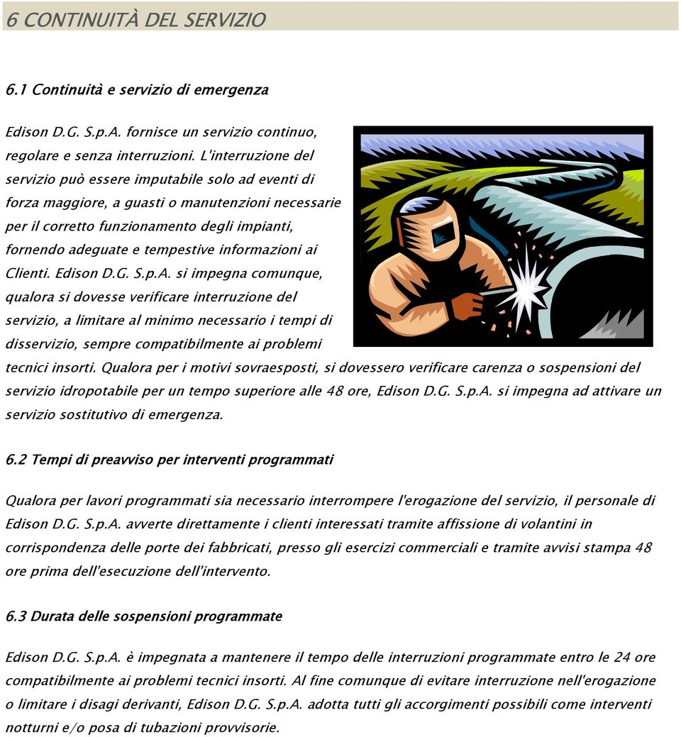 informazioni ai Clienti. Edison D.G. S.p.A.