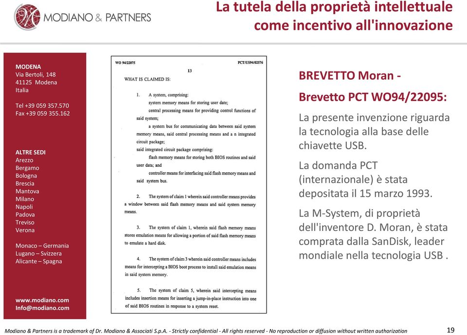 La domanda PCT (internazionale) è stata depositata il 15 marzo 1993.