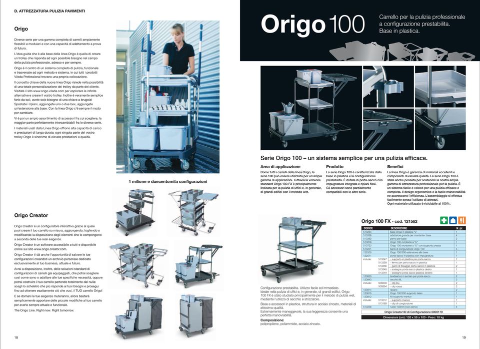 Origo è il centro di un sistema completo di pulizia, funzionale e trasversale ad ogni metodo e sistema, in cui tutti i prodotti Vileda Professional trovano una propria collocazione.