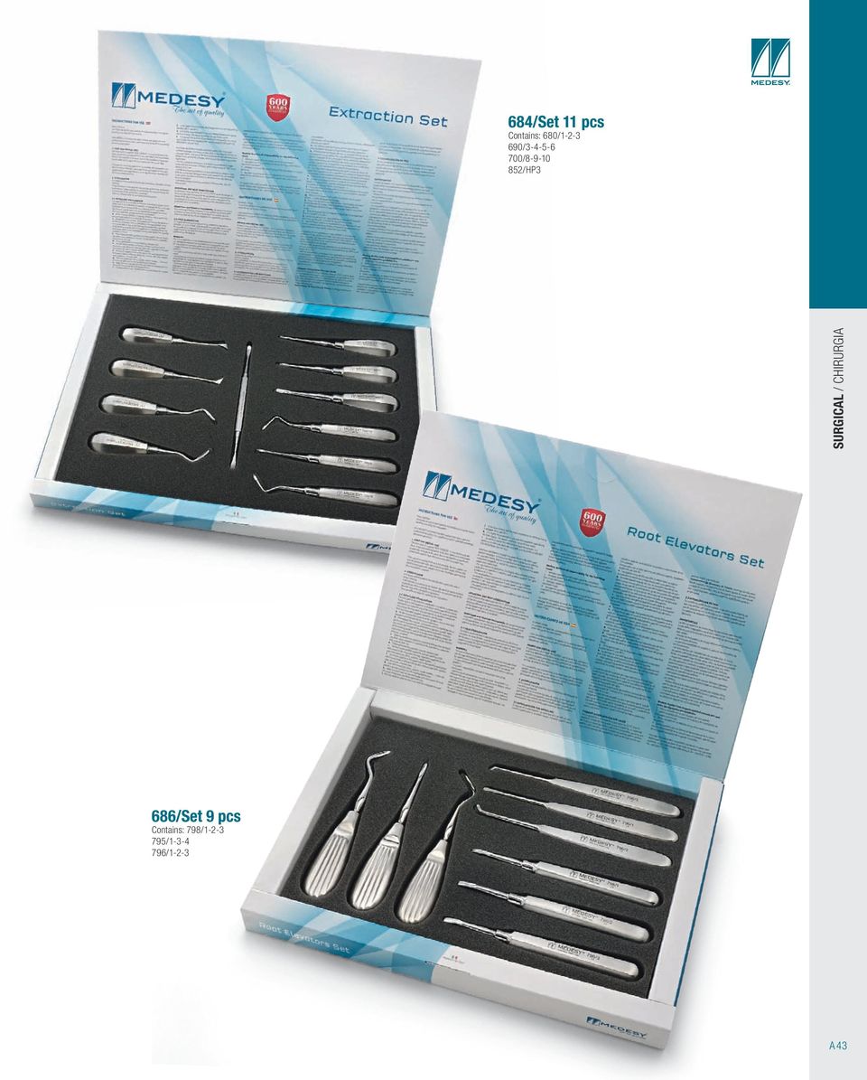 Surgical / CHIRURGIA 686/Set 9 pcs