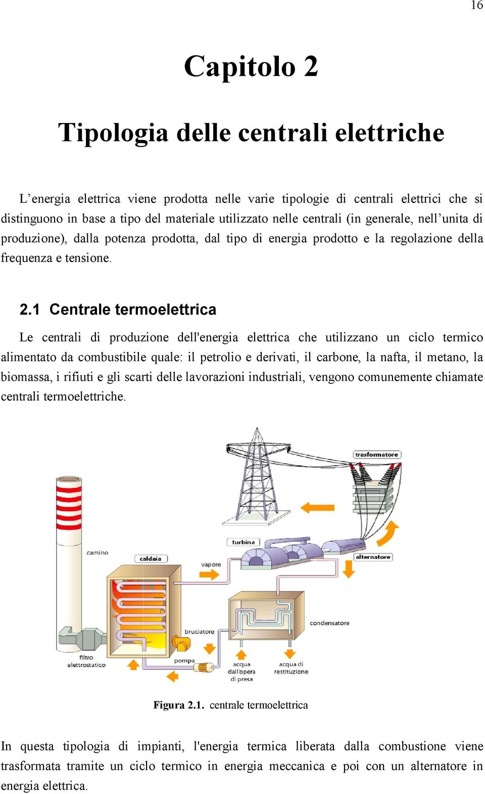 1 Centrale termoelettrica Le centrali di produzione dell'energia elettrica che utilizzano un ciclo termico alimentato da combustibile quale: il petrolio e derivati, il carbone, la nafta, il metano,