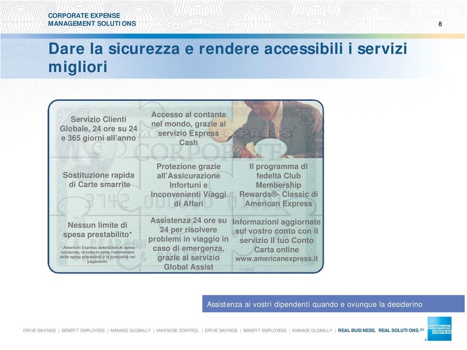 spesa prestabilito* * American Express autorizzerà le spese valutando, di volta in volta, l ammontare delle spese precedenti e la puntualità nei pagamenti.