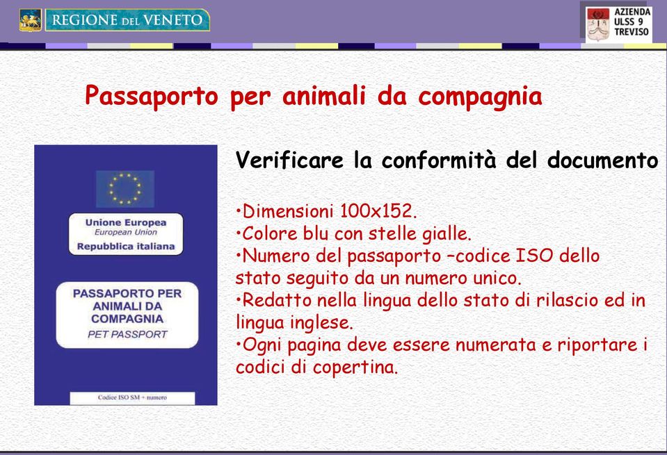 Numero del passaporto codice ISO dello stato seguito da un numero unico.