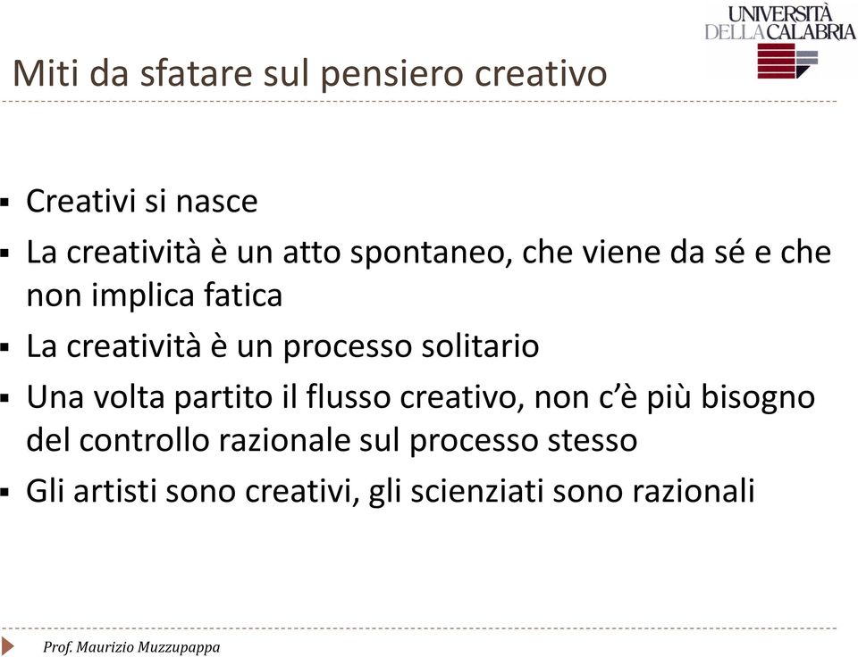 solitario Una volta partito il flusso creativo, non c è più bisogno del controllo