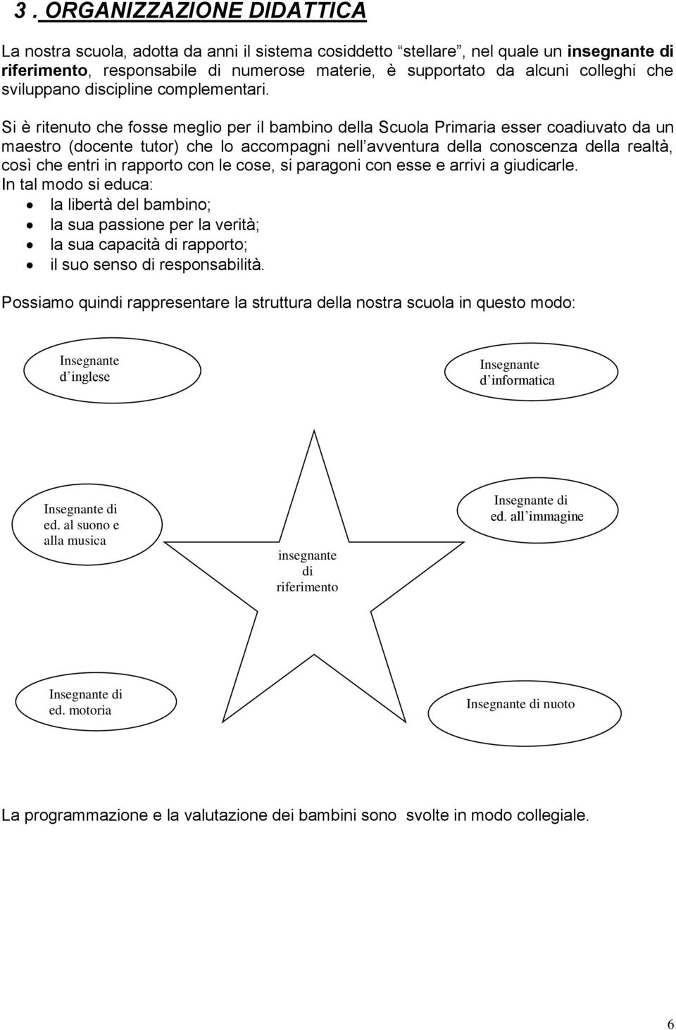 Si è ritenuto che fosse meglio per il bambino della Scuola Primaria esser coadiuvato da un maestro (docente tutor) che lo accompagni nell avventura della conoscenza della realtà, così che entri in