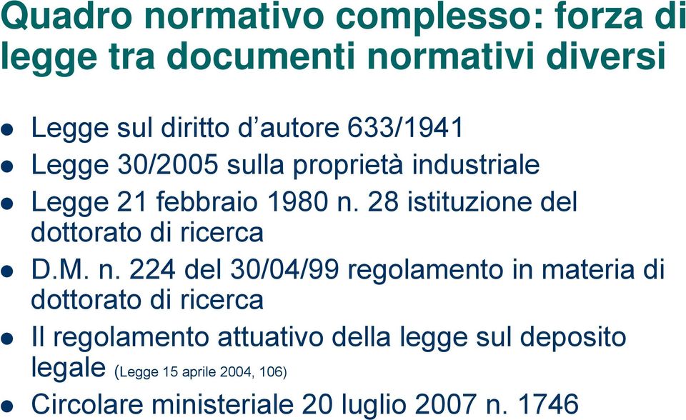 28 istituzione del dottorato di ricerca D.M. n.