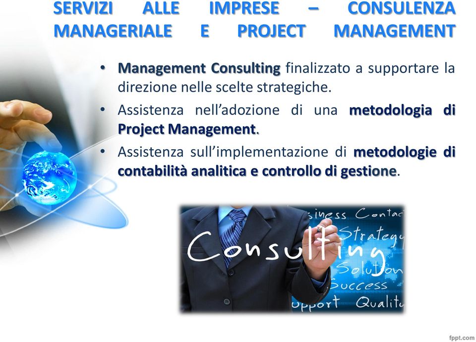 Assistenza nell adozione di una metodologia di Project Management.