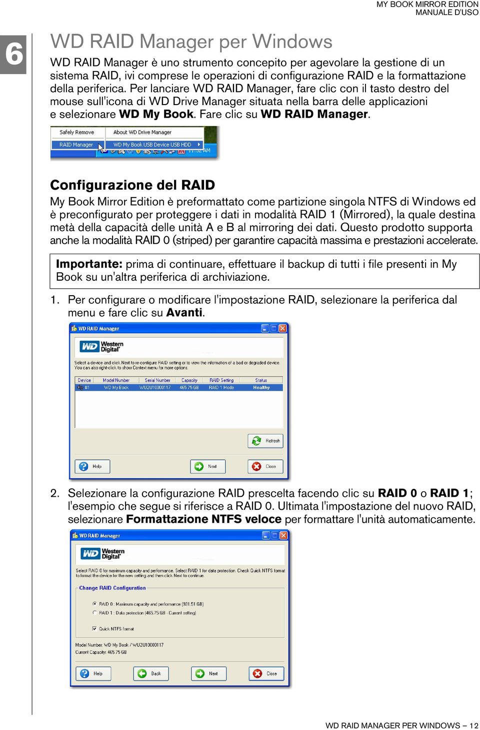 Fare clic su WD RAID Manager.