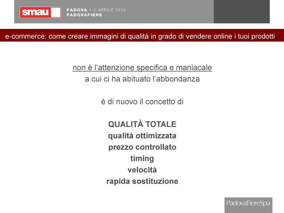 concetto di QUALITÀ TOTALE qualità ottimizzata