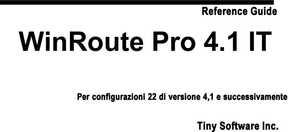 1 IT Per configurazioni 22