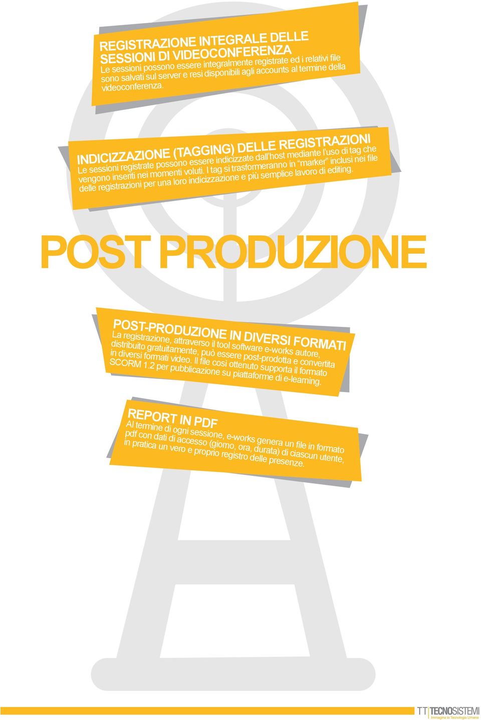 I tag si trasformeranno in marker inclusi nei file delle registrazioni per una loro indicizzazione e più semplice lavoro di editing.