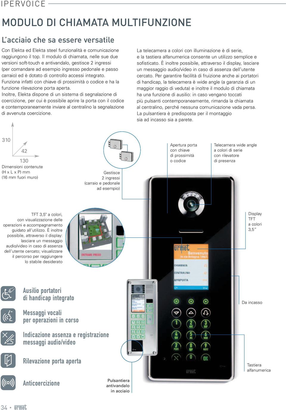 Funziona infatti con chiave di prossimità o codice e ha la funzione rilevazione porta aperta.