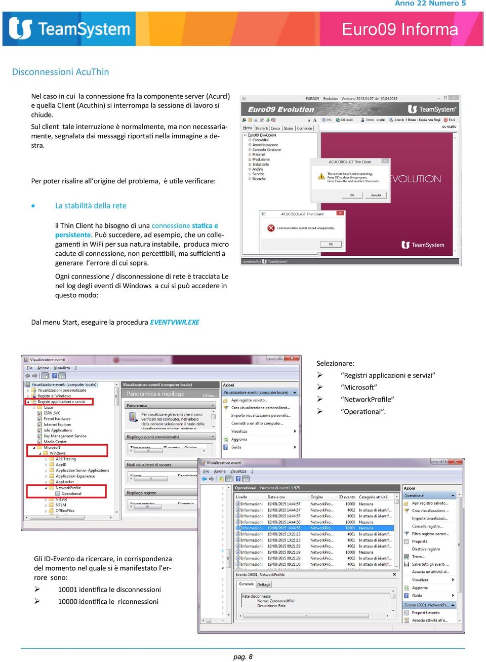 Per poter risalire all origine del problema, è utile verificare: La stabilità della rete il Thin Client ha bisogno di una connessione statica e persistente.