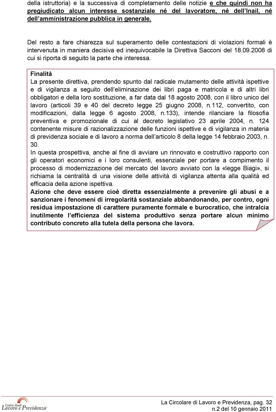 2008 di cui si riporta di seguito la parte che interessa.