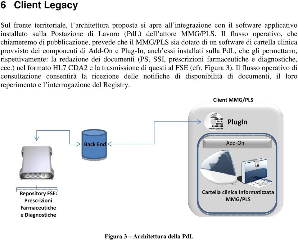 PdL, che gli permettano, rispettivamente: la redazione dei documenti (PS, SSI, prescrizioni farmaceutiche e diagnostiche, ecc.) nel formato HL7 CDA2 e la trasmissione di questi al FSE (cfr. Figura 3).