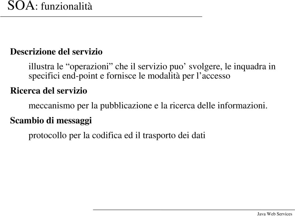 accesso Ricerca del servizio meccanismo per la pubblicazione e la ricerca delle