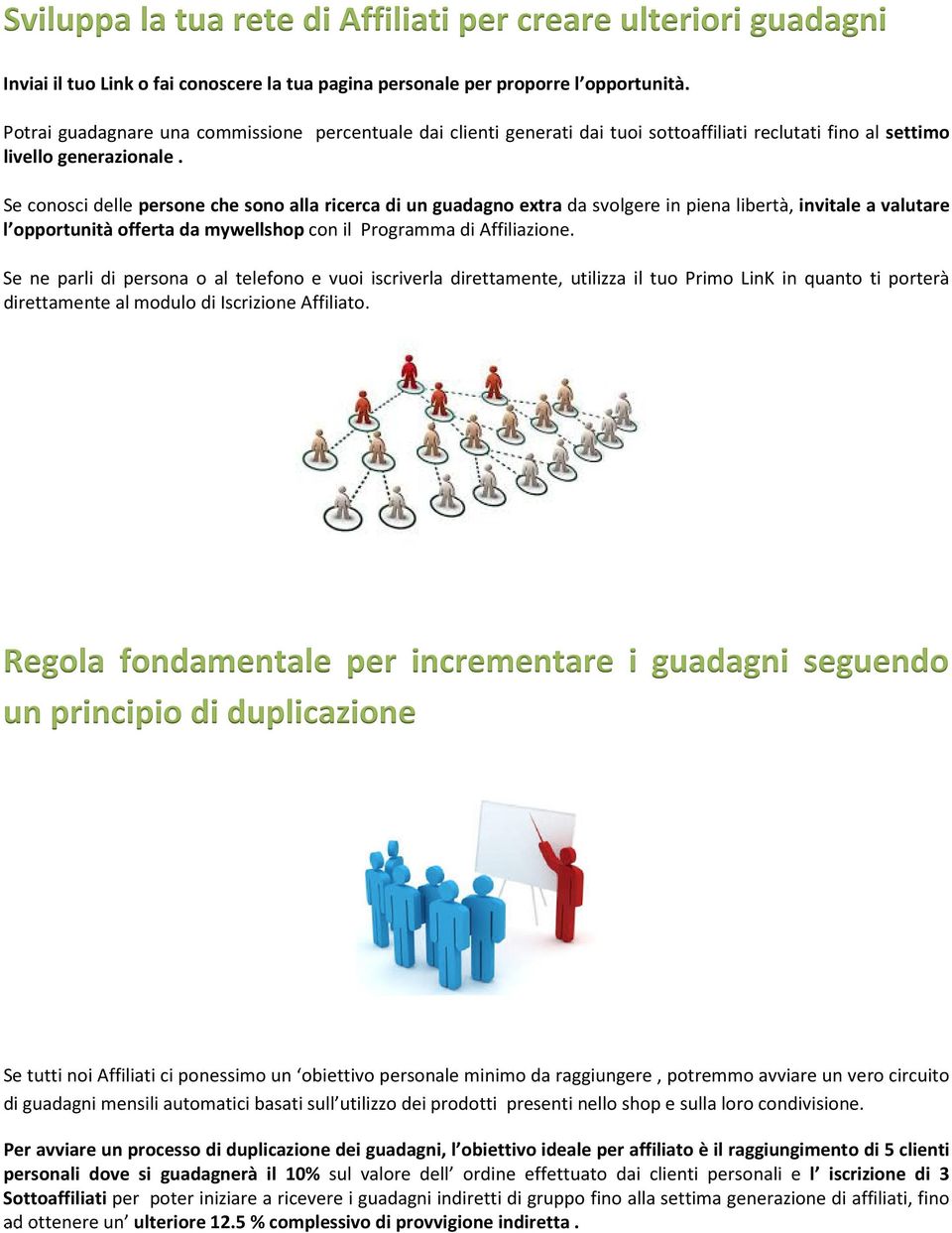 Se conosci delle persone che sono alla ricerca di un guadagno extra da svolgere in piena libertà, invitale a valutare l opportunità offerta da mywellshop con il Programma di Affiliazione.