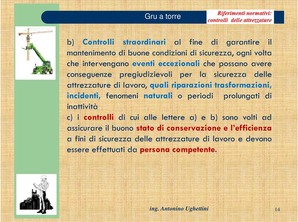 trasformazioni, incidenti, fenomeni naturali o periodi prolungati di inattività c) i controlli di cui alle lettere a) e b) sono volti ad