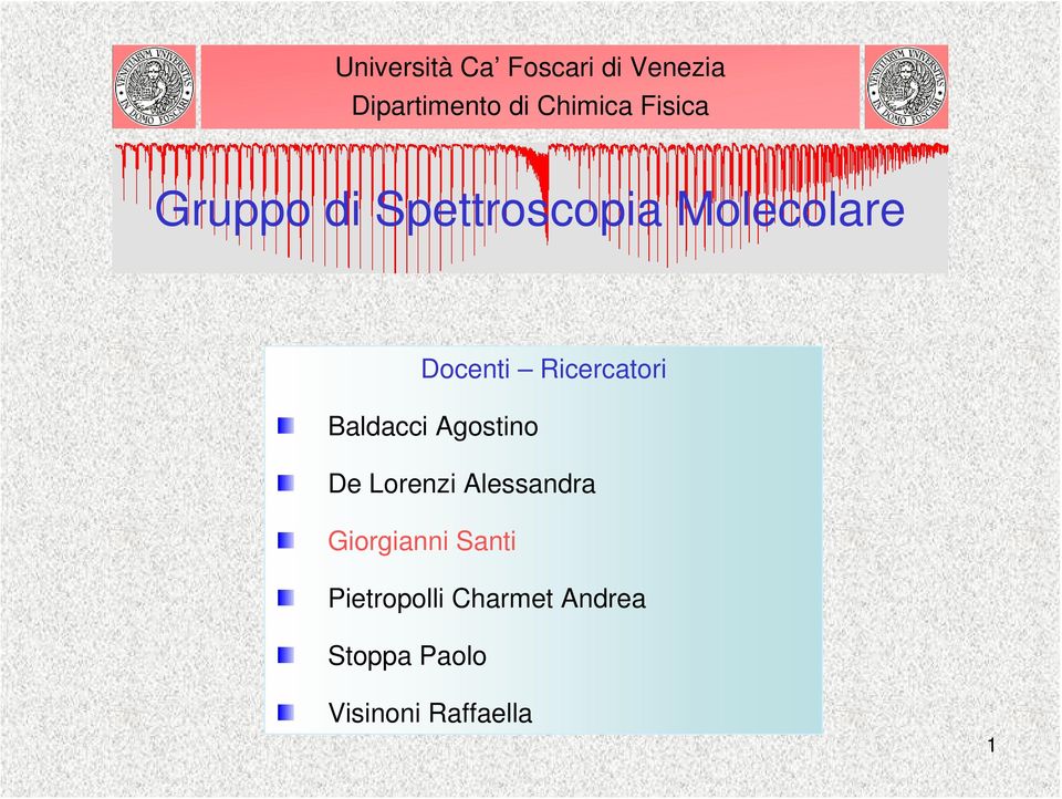 Ricercatori Baldacci Agostino De Lorenzi Alessandra