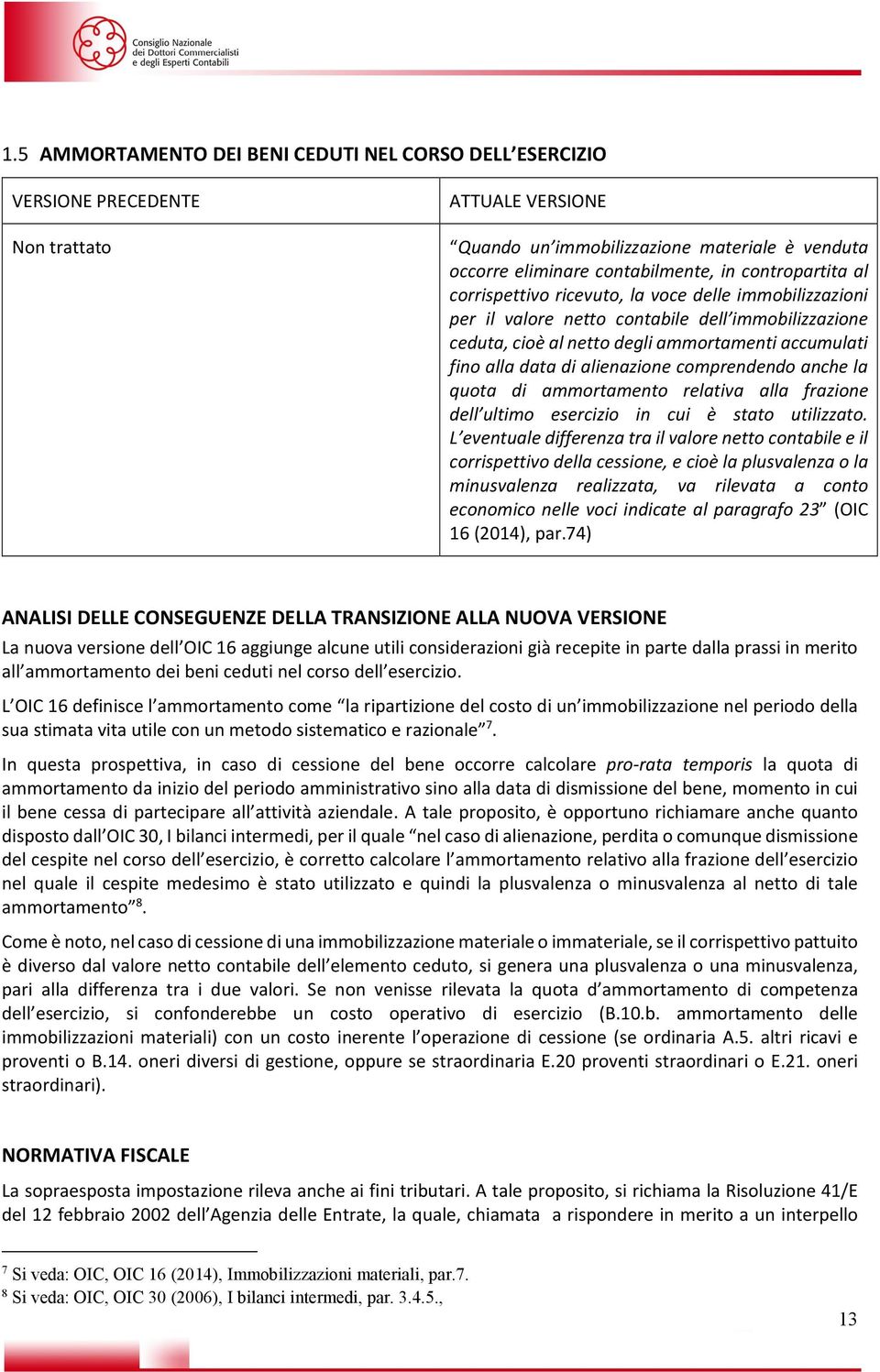 alienazione comprendendo anche la quota di ammortamento relativa alla frazione dell ultimo esercizio in cui è stato utilizzato.