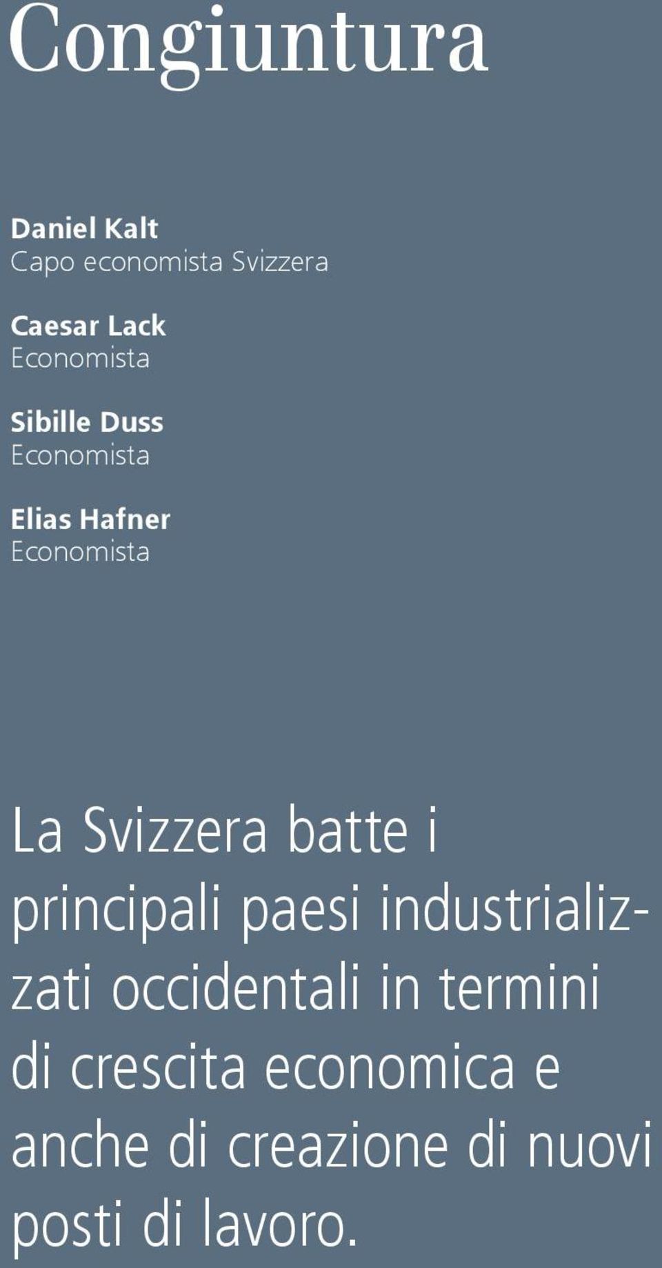 principali paesi industrializzati occidentali in termini di crescita