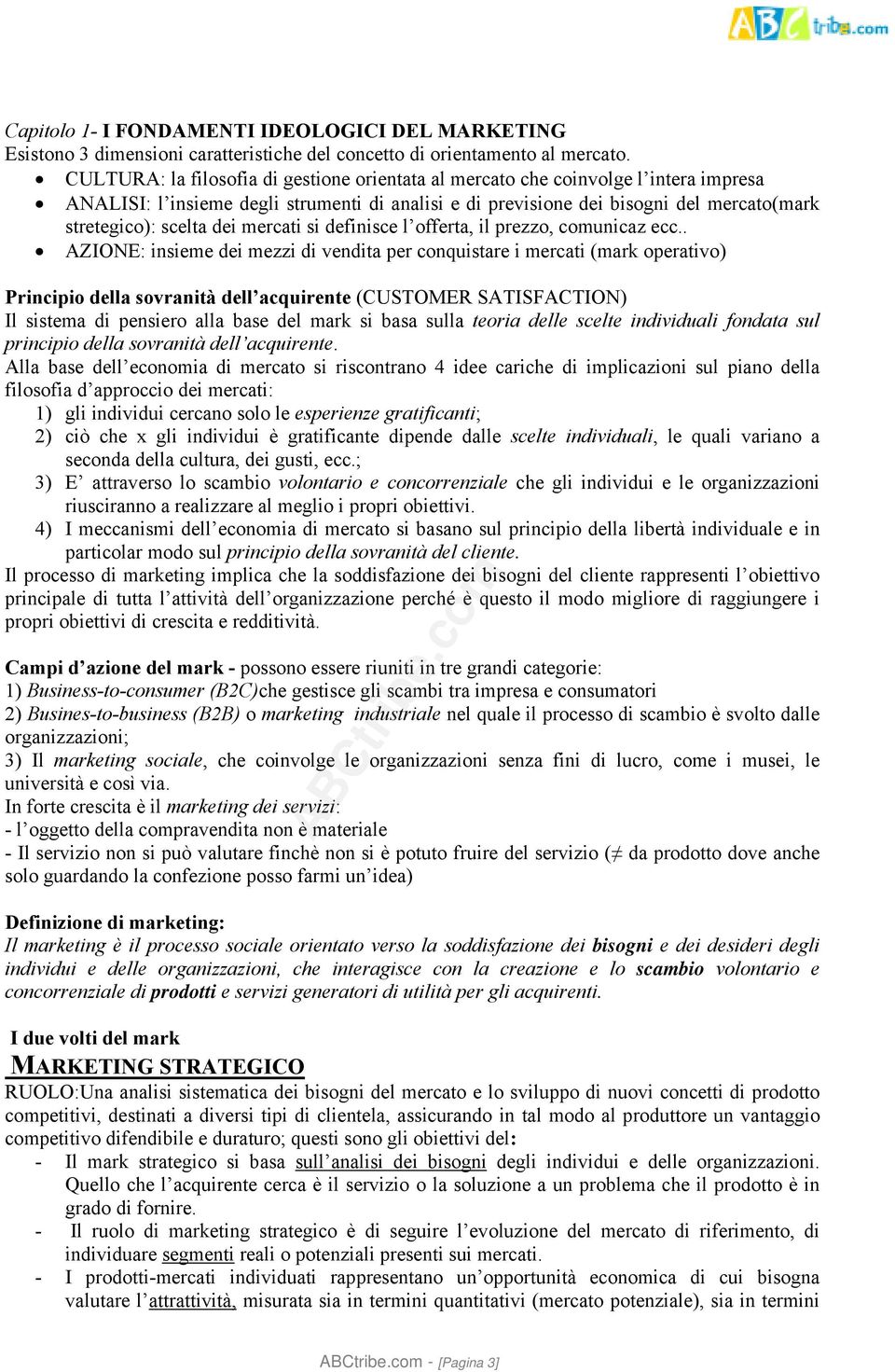 dei mercati si definisce l offerta, il prezzo, comunicaz ecc.