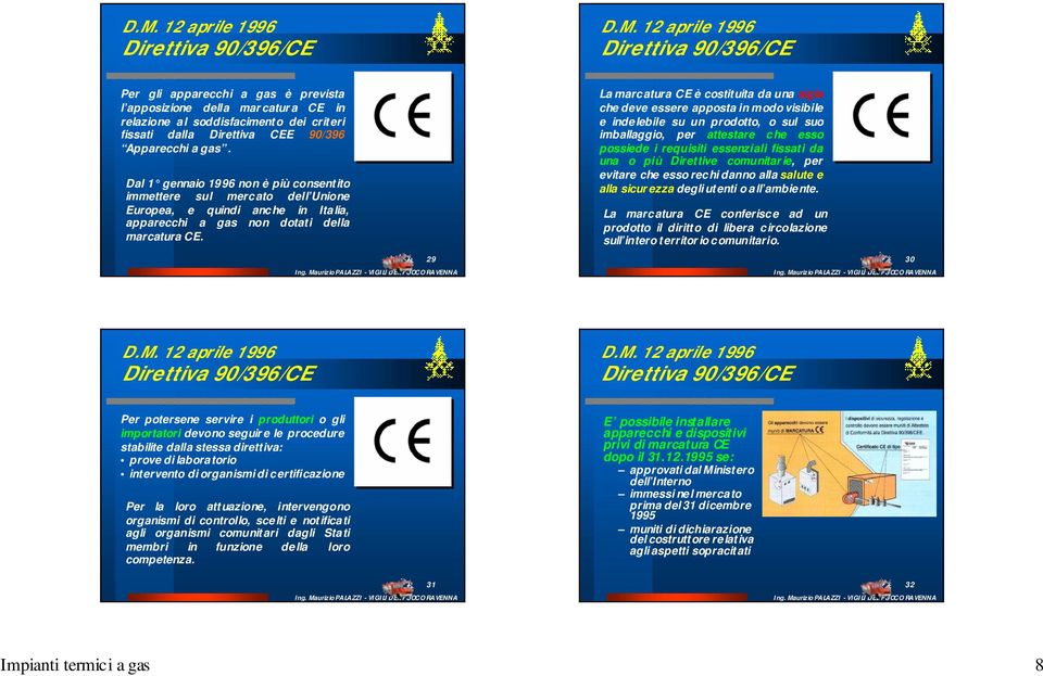 29 La marcatura CE è costituita da una sigla che deve essere apposta in modo visibile e indelebile su un prodotto, o sul suo imballaggio, per attestare che esso possiede i requisiti essenziali