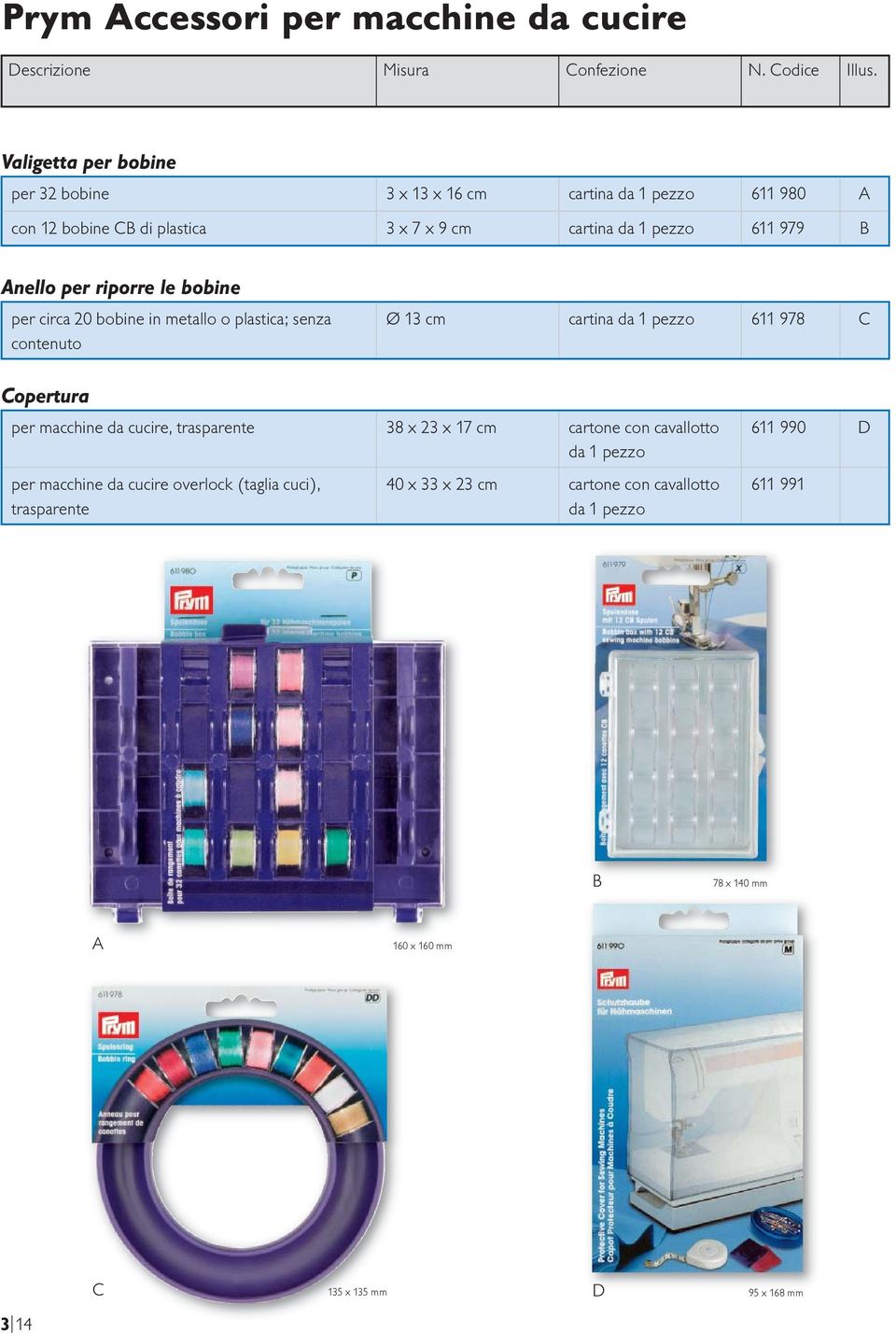 riporre le bobine per circa 20 bobine in metallo o plastica; senza contenuto Ø 13 cm cartina da 1 pezzo 611 978 C Copertura per macchine da cucire, trasparente