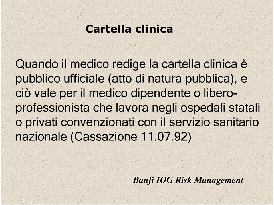 liberoprofessionista che lavora negli ospedali statali o privati