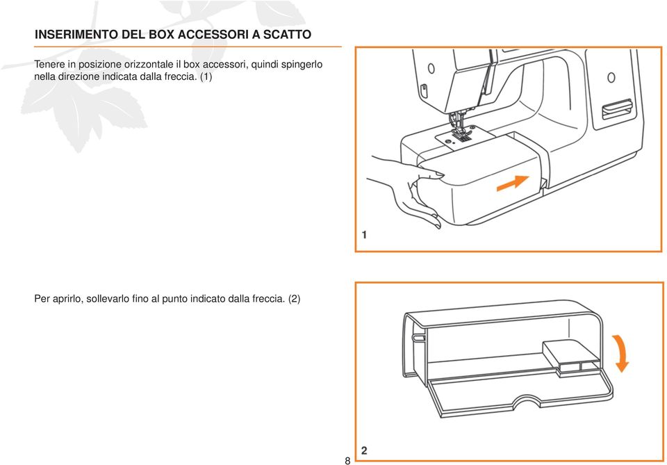 spingerlo nella direzione indicata dalla freccia.