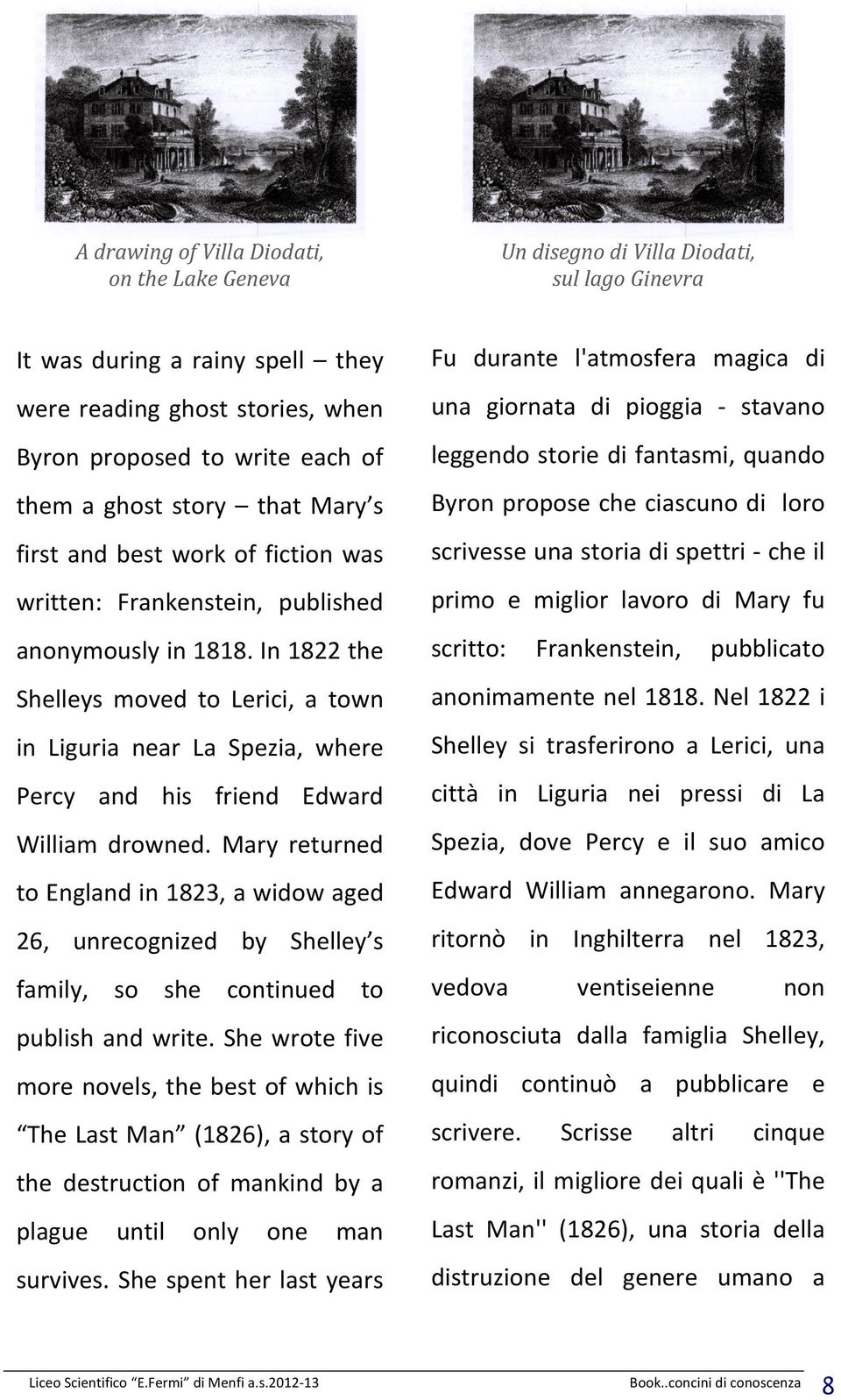 scrivesse una storia di spettri - che il written: Frankenstein, published primo e miglior lavoro di Mary fu anonymously in 1818.