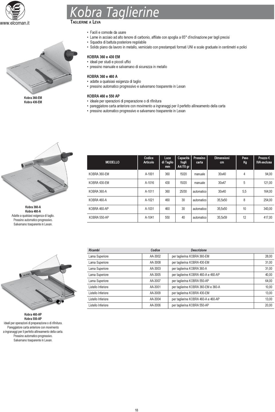 salvamano di sicurezza in metallo KOBRA 360 e 460 A adatte a qualsiasi esigenza di taglio pressino automatico progressivo e salvamano trasparente in Lexan Kobra 360-EM Kobra 430-EM KOBRA 460 e 550 AP