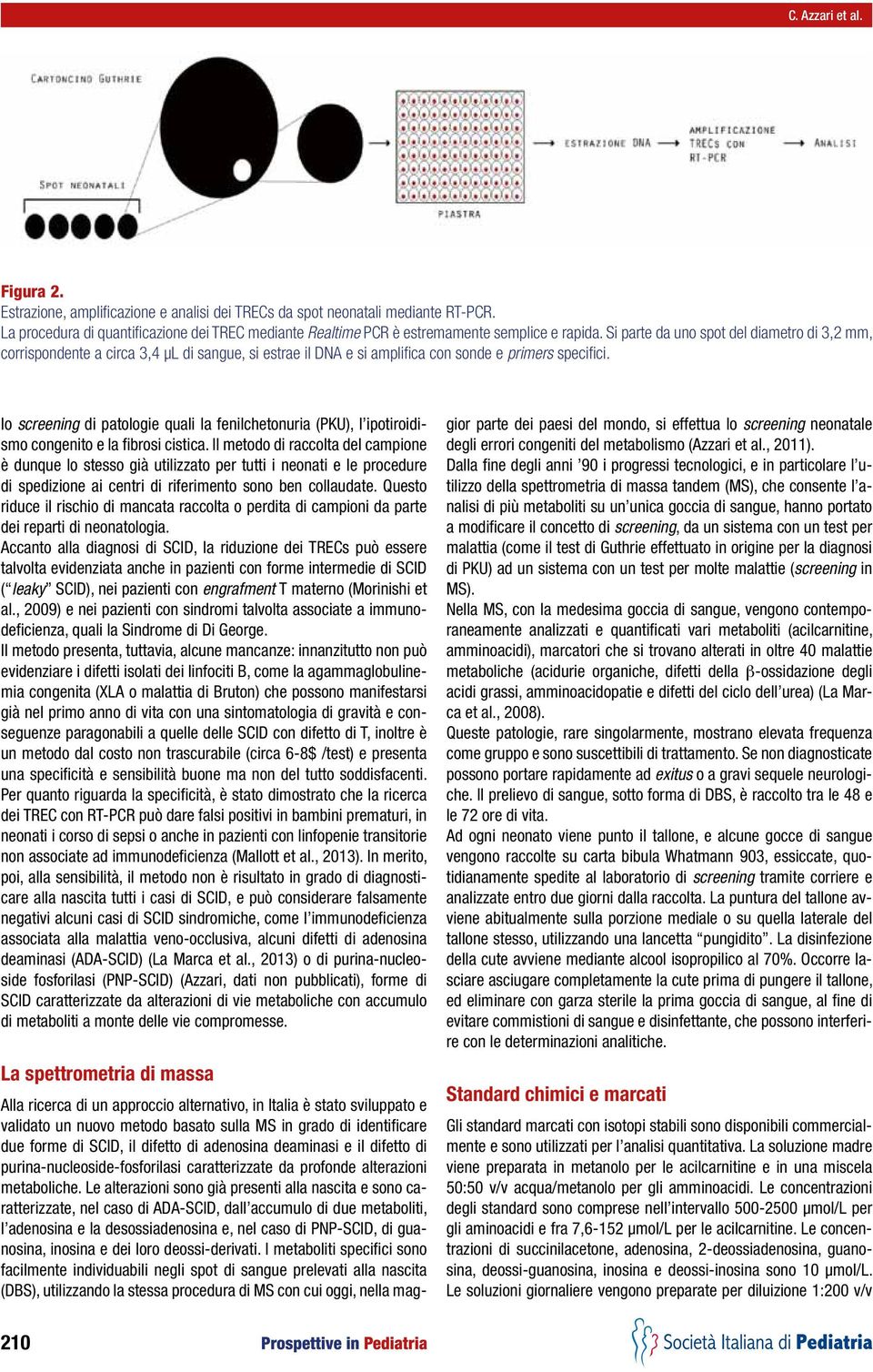 Si parte da uno spot del diametro di 3,2 mm, corrispondente a circa 3,4 µl di sangue, si estrae il DNA e si amplifica con sonde e primers specifici.